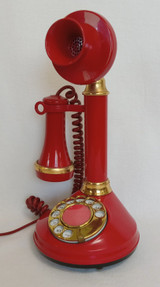 Red Candlestick Telephone  Deco-Tel