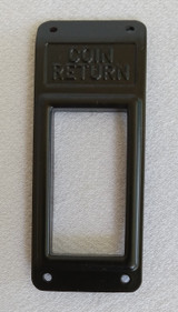   Gray,  Automatic Electric, Western Electric Open slot coin return Escutcheon w drive screws Black