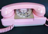 Pink Aqua Starlite telephone Automatic Electric
