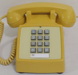 Western Electric 2500DM touch tone phone in Yellow 