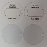 Western Electric white number cards and  acetate plastic discs 2 ea