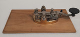 Railroad Telegraph Key  wood base telegraph