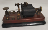 Western Electric Railroad Telegraph Key Sounder Wood Base