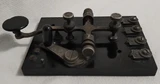 Mainline  Railroad Telegraph Key Sounder Wood Base W.U. TEL CO
