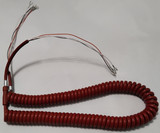 Western Electric Rust RED coil handset cord 12ft G1 handset