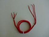 Red Cloth Covered handset cord Premium round woven cord with retraints 