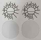Automatic Electric dial card and lucite Disc 2 Each 