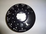 Automatic Electric  3 slot payphone dial in black