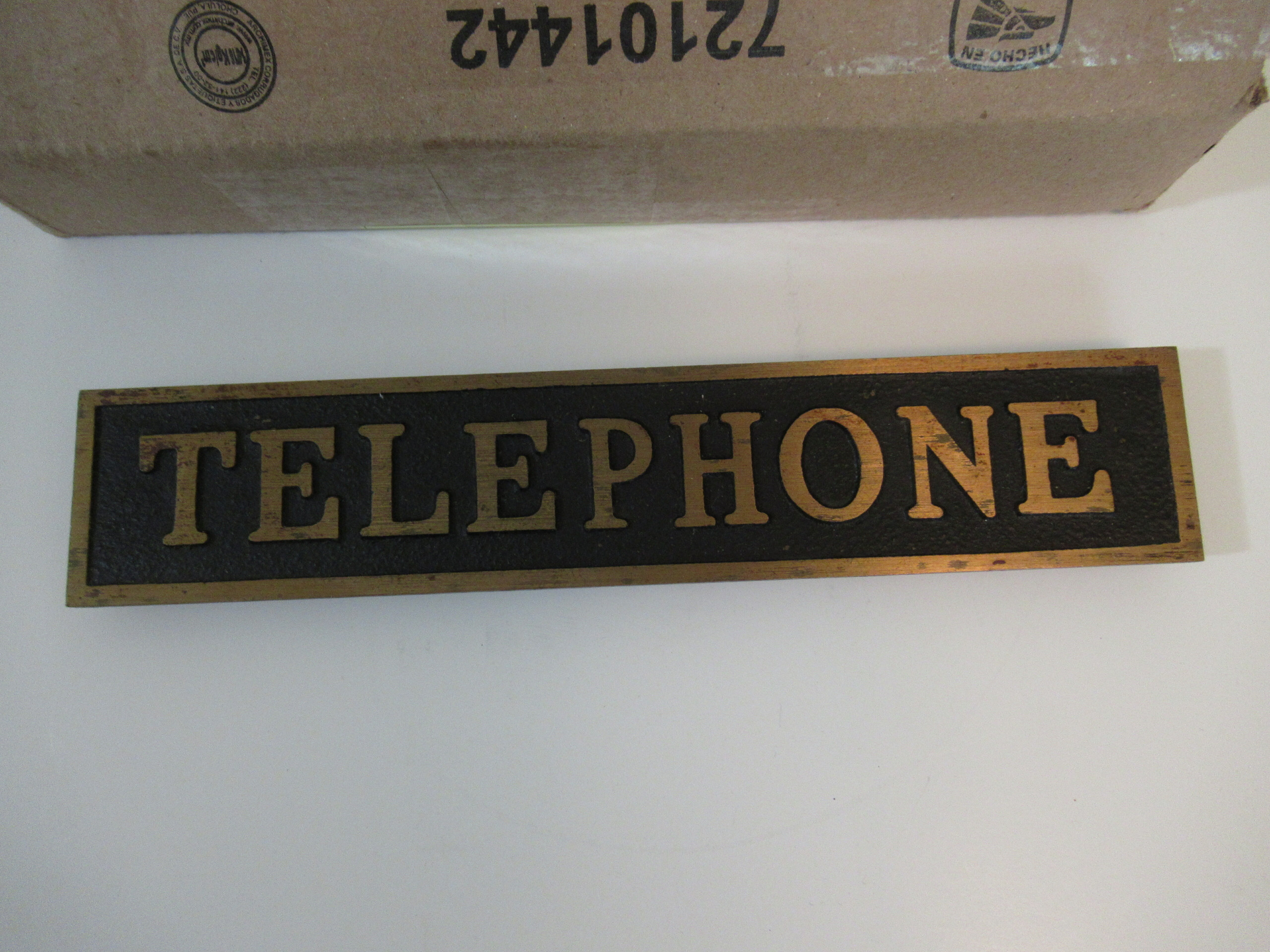 Tin Phone booth sign from 1920 giving you instructions on how to use a ...