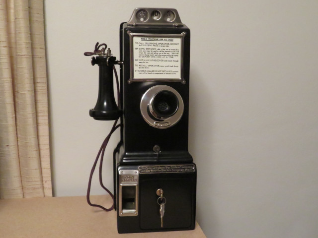Gray / Western 50G payphone. Original 3 slot payphone from the 1920s ...