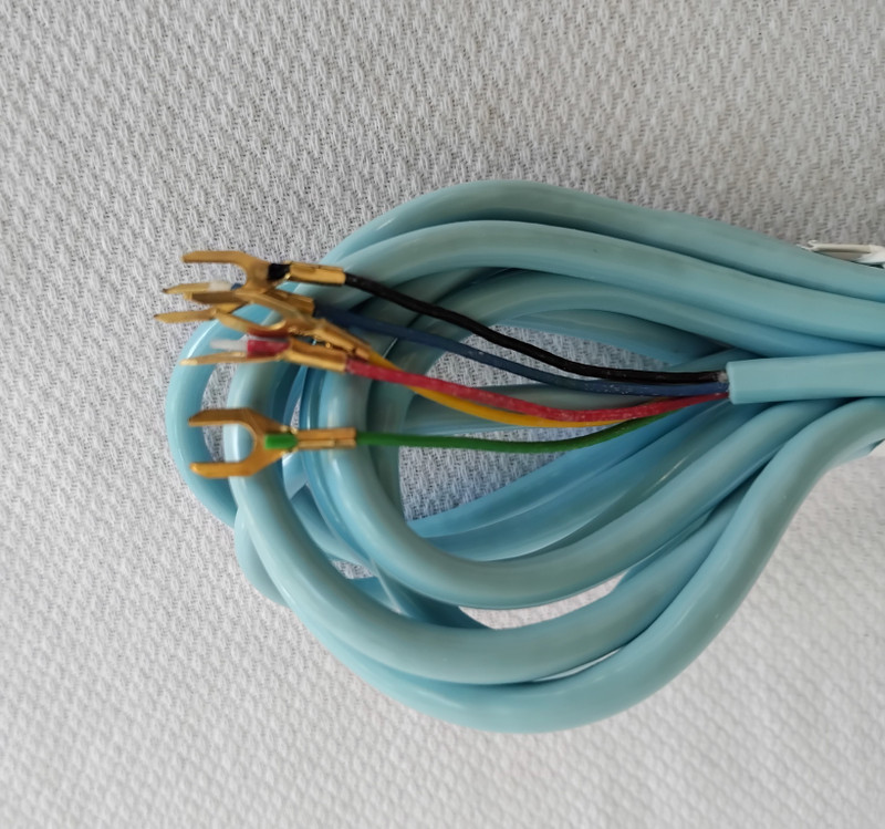Princess Line Cord Light Blue/Turquoise 5 conductor 9ft 