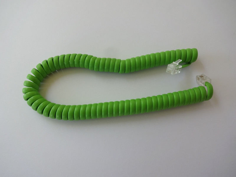 Lime Green coil handset cord