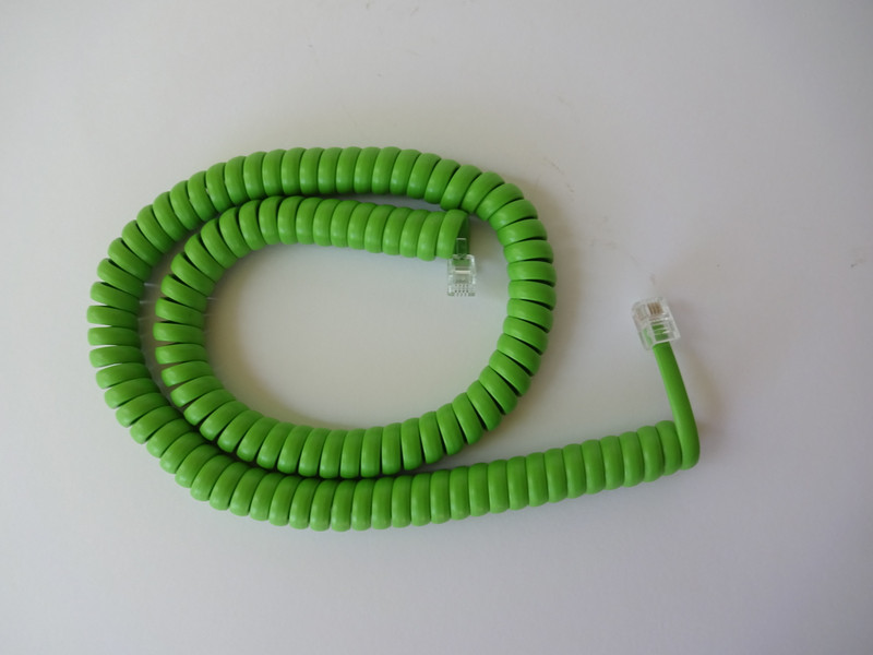 Lime Green coil handset cord