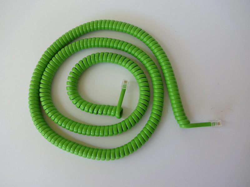 Lime Green coil handset cord
