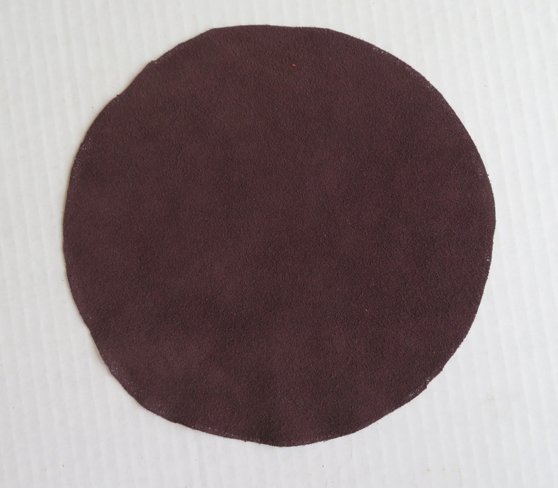 Candlestick Telephone Round base telephone bottom cover leather brown suede