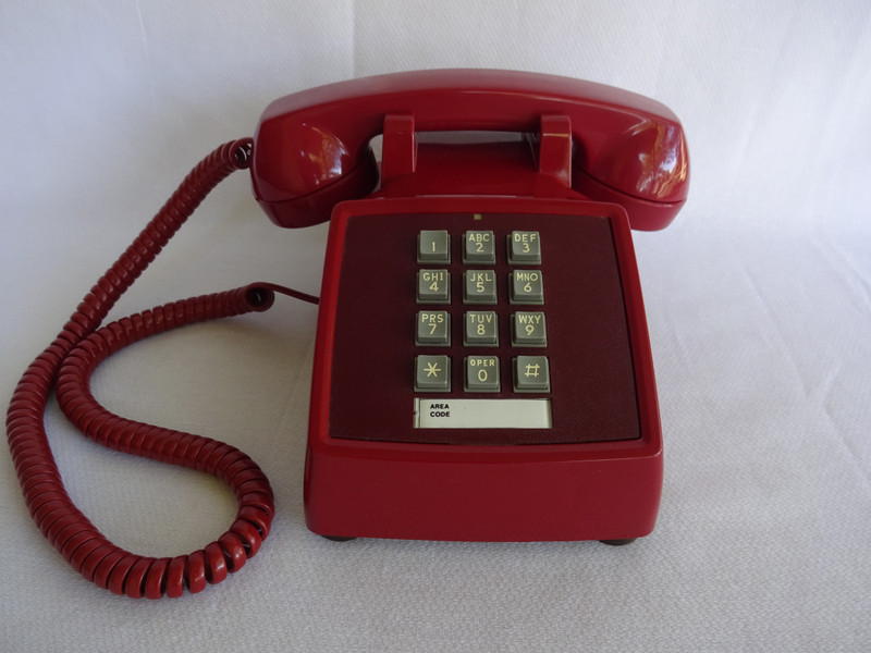   Western Electric telephone Red 2500 touch tone beauty Works  