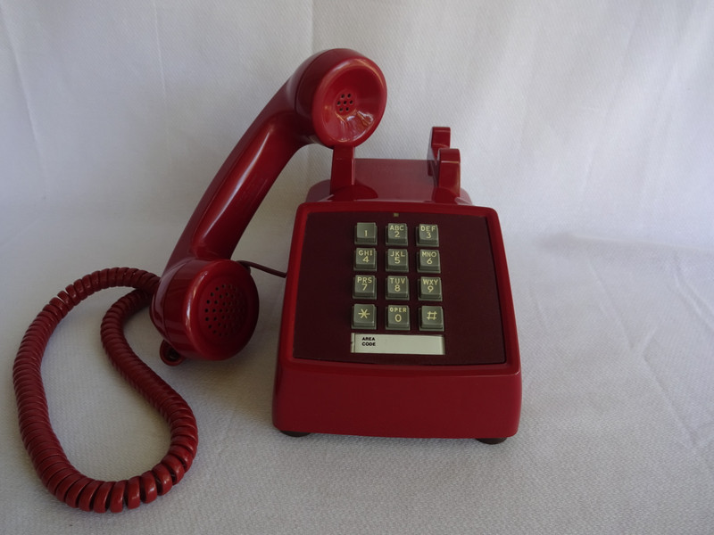   Western Electric telephone Red 2500 touch tone beauty Works  