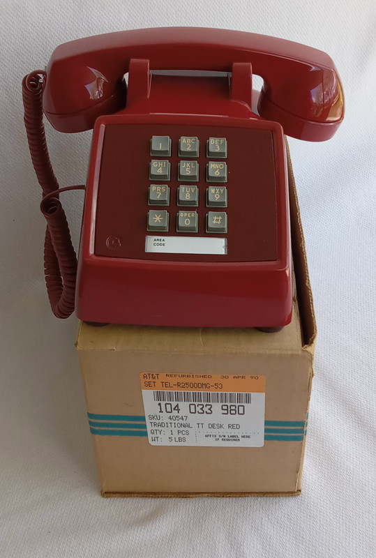   Western Electric telephone Red 2500 touch tone beauty Works  