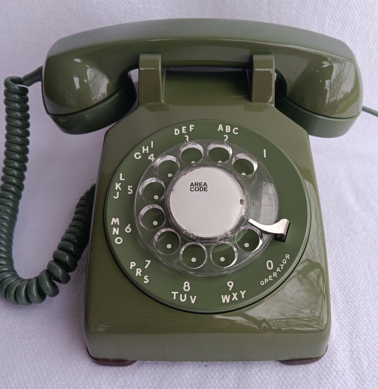 Moss Green 500 series rotary telephone  telephone