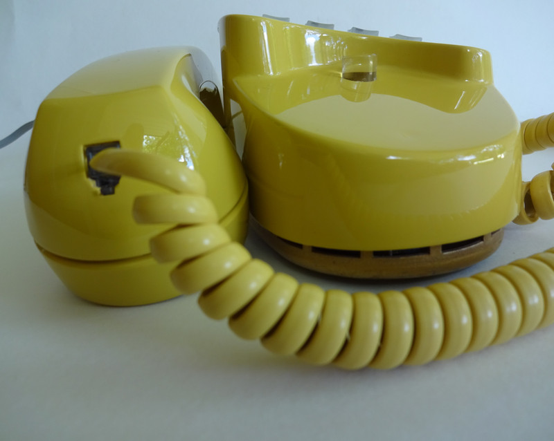 Yellow Princess Phone Touch Tone phone