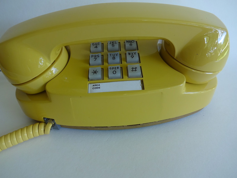 Yellow Princess Phone Touch Tone phone