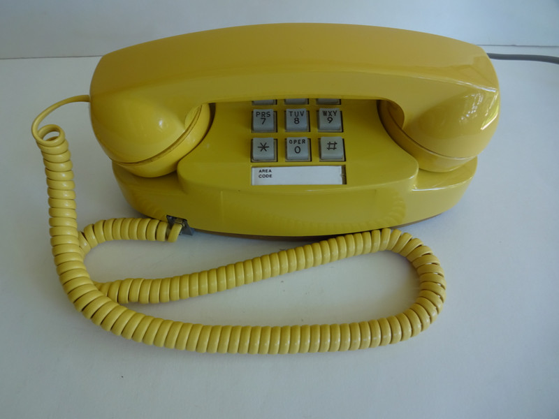 Yellow Princess Phone Touch Tone phone