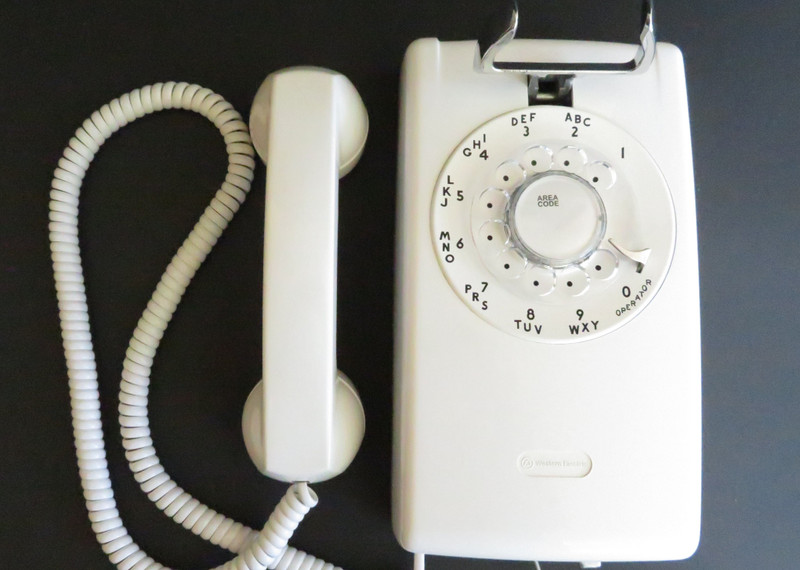 Western Electric 554  White wall telephone