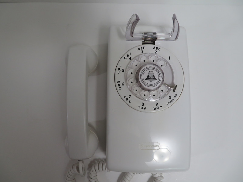 Western Electric 554  White telephone