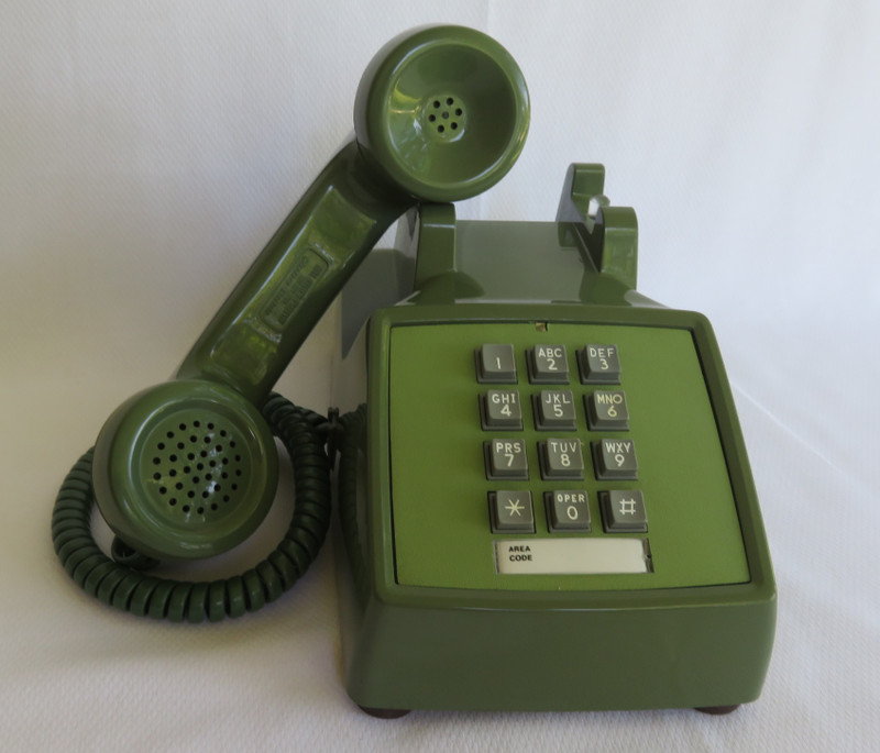 Moss Green Western Electric telephone 2500 touch tone beauty Works  