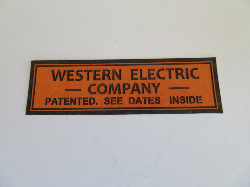 317 wood wall phone decal Western Electric 1907-1910