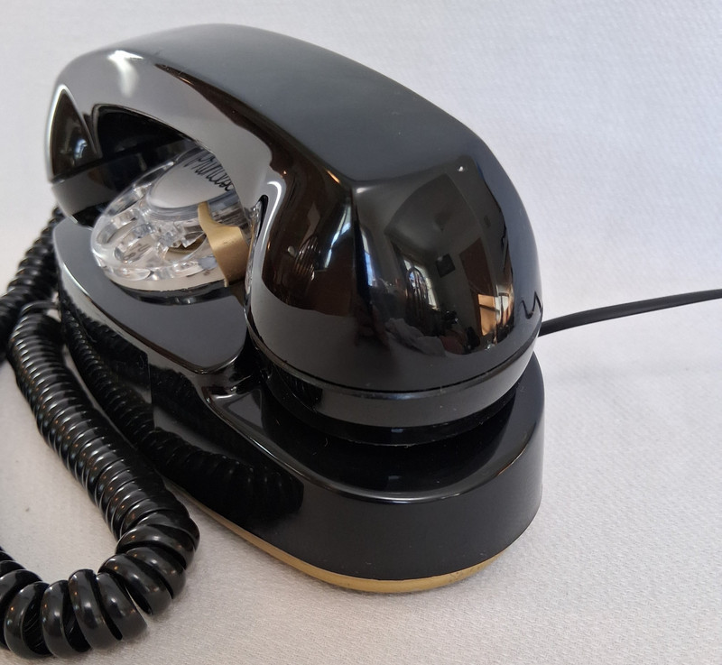 Black Princess rotary dial Phone, original finish. 