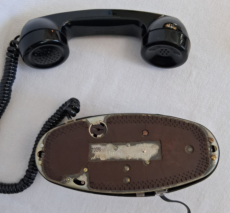 Black Princess rotary dial Phone, original finish. 