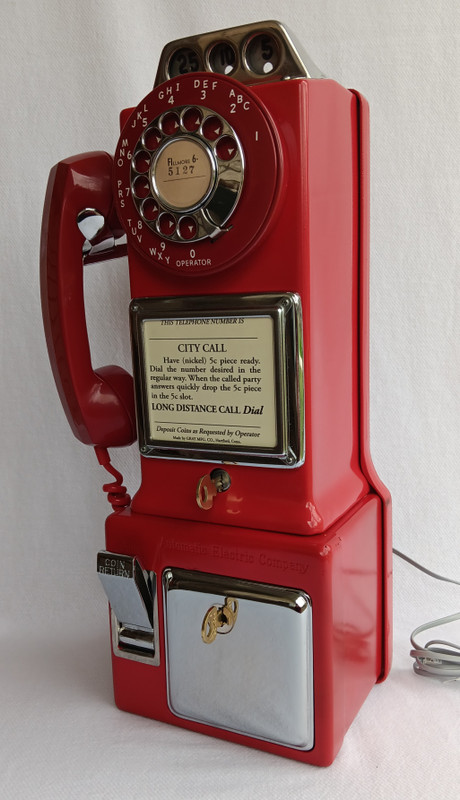 Red / Chrome AE 3 slot Payphone