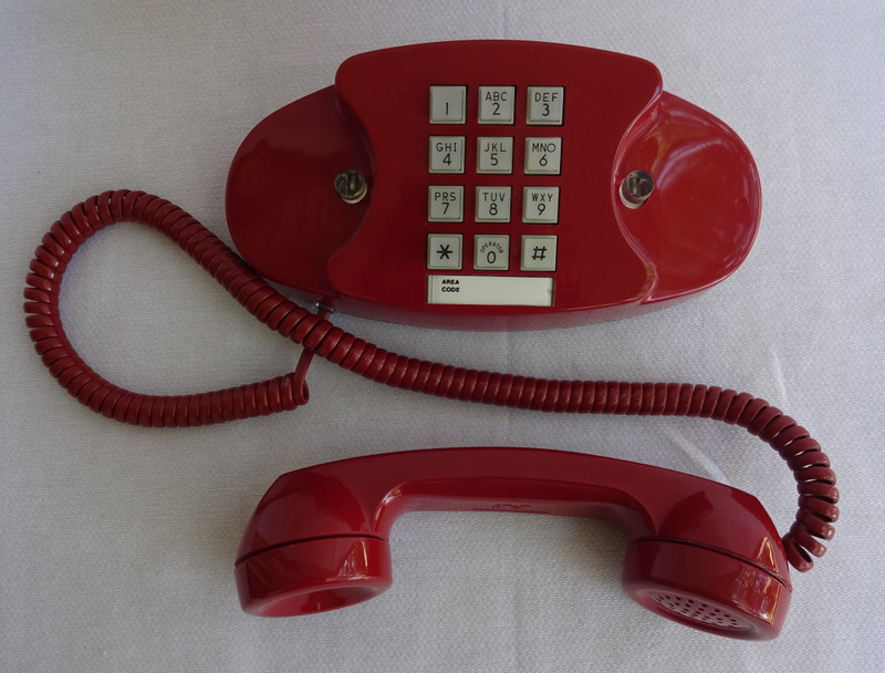Cherry Red Princess Touch tone phone 