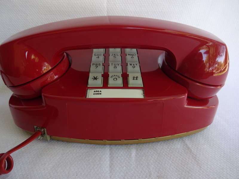 Cherry Red Princess Touch tone phone 
