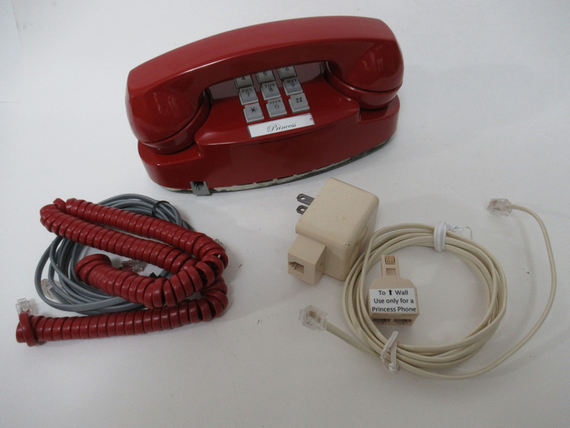Red Princess Touch tone phone with Light Kit 