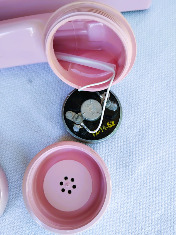 Wall telephone  554 pink  Western Electric Rotary Dial