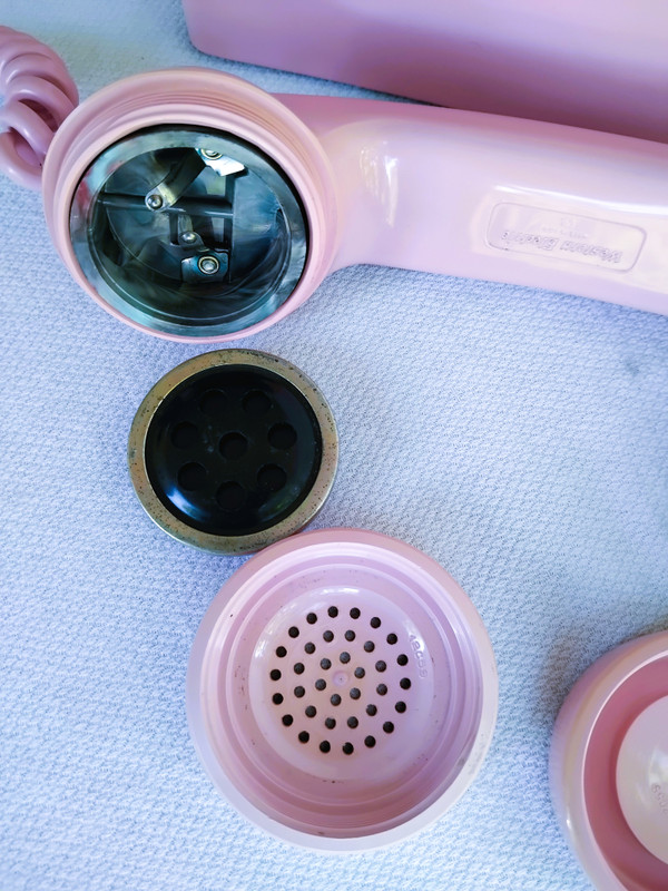 Wall telephone  554 pink  Western Electric Rotary Dial