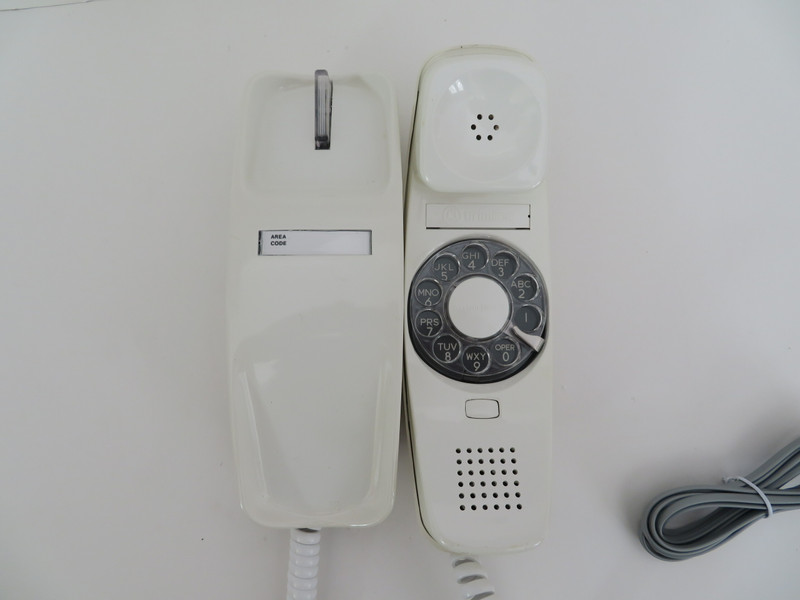 White Rotary Trim Line phone Western Electric