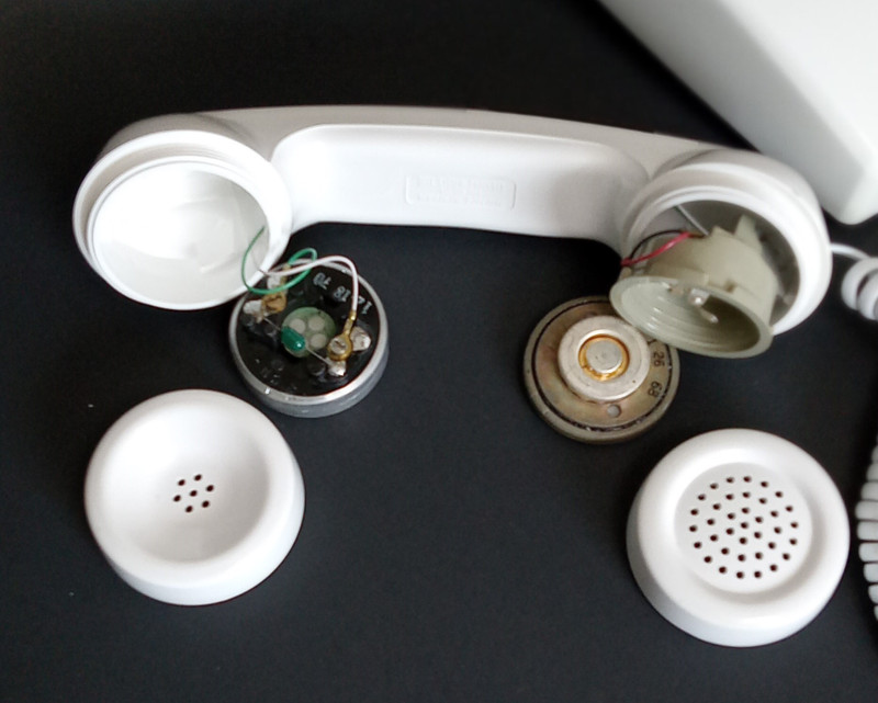 White 2554 wall telephone Touch tone Western Electric