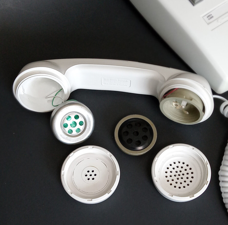 White 2554 wall telephone Touch tone Western Electric