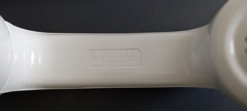 White 2554 wall telephone Touch tone Western Electric