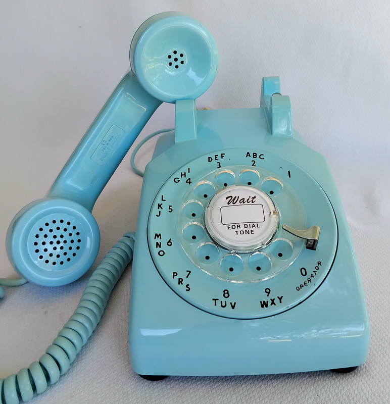 Aqua blue 500 Telephone Western Electric 