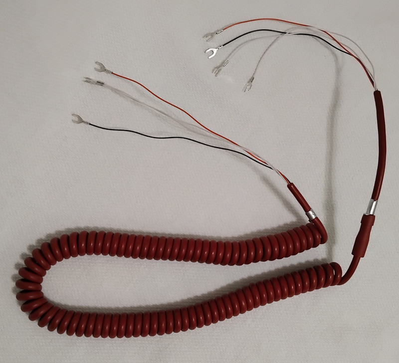 Western Electric  Rust Red handset cord wall phones 12 ft Spaded 