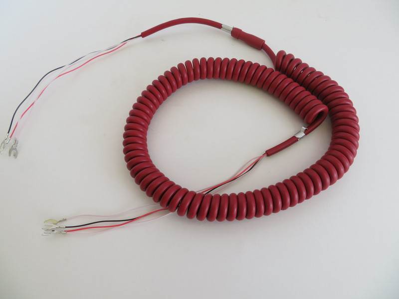 Western Electric  Rust Red handset cord wall phones 12 ft Spaded 