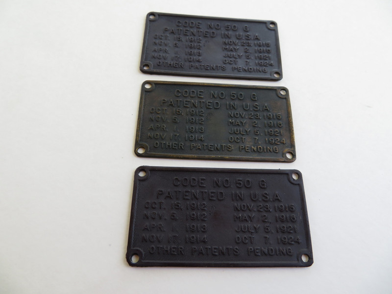 50G code plate raised numbers letters   
