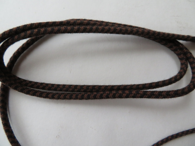 Brown / Black Rattlesnake receiver cord Pin/Spade w ties