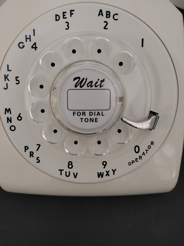 Western Electric  White 500 rotary dial phone  1963