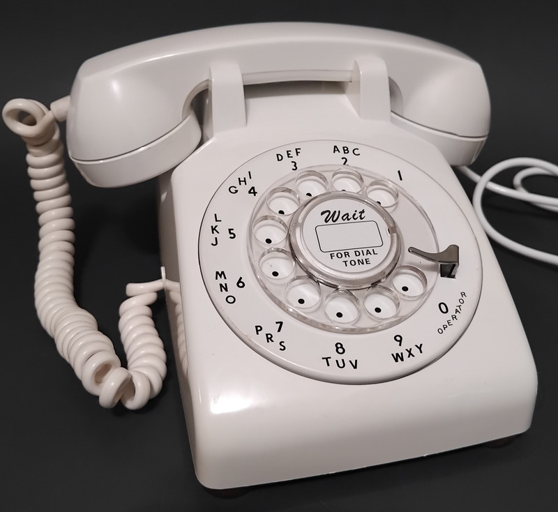 Western Electric  White 500 rotary dial phone  1963