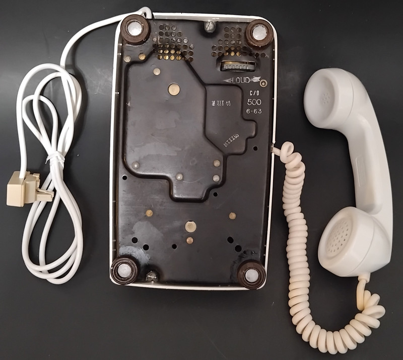 Western Electric  White 500 rotary dial phone  1963